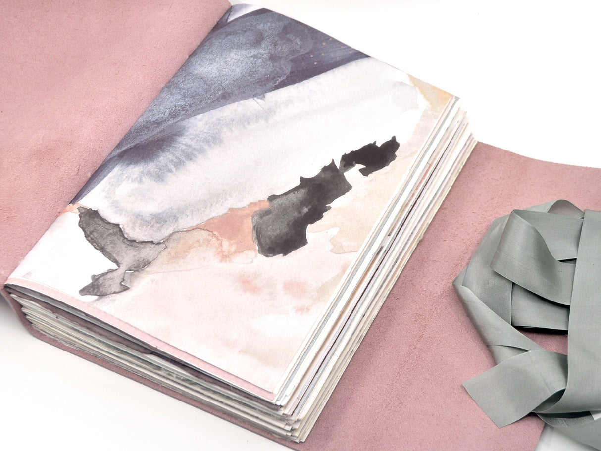 Silvery Blush One of a Kind Leather Journal