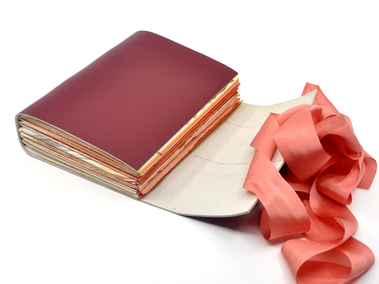 California Poppy One of a Kind Leather Journal