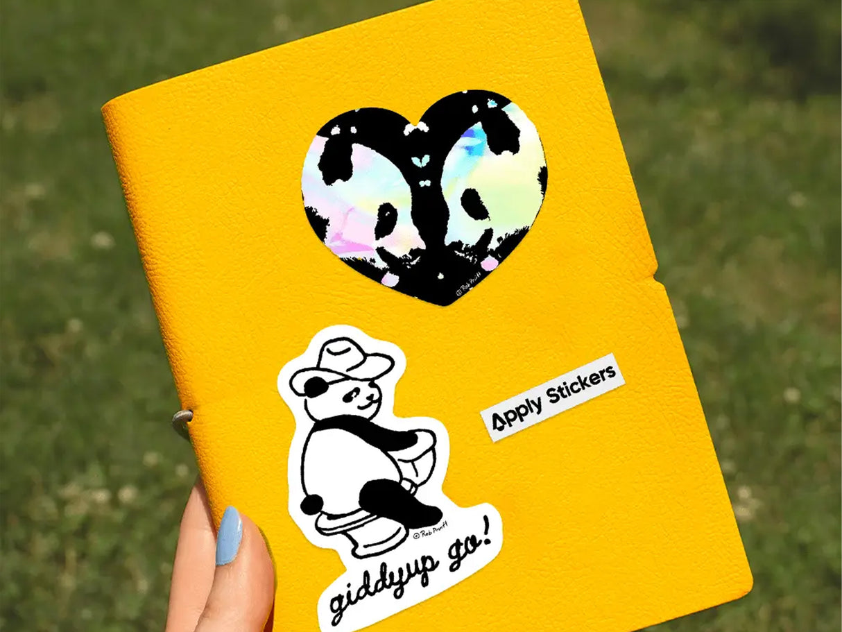 Panda Love By Rob Pruitt Vinyl Sticker
