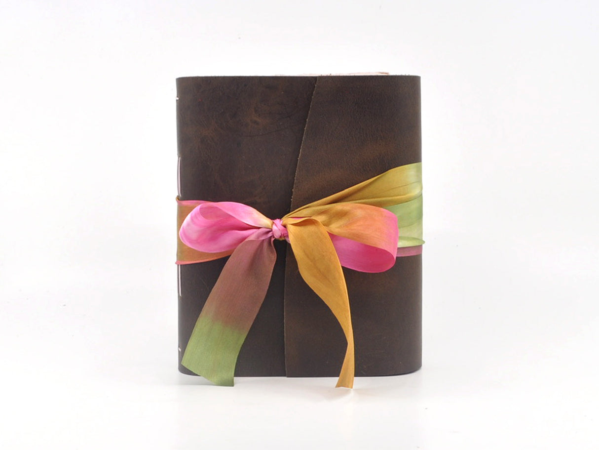 Grandmother's Flower Garden One of a Kind Leather Journal