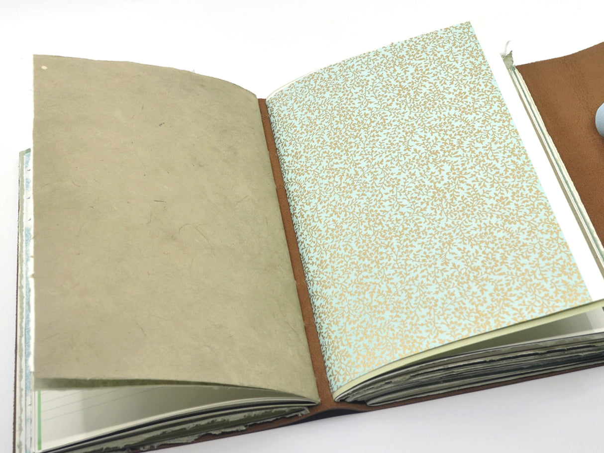 Sea Glass One of a Kind Leather Journal