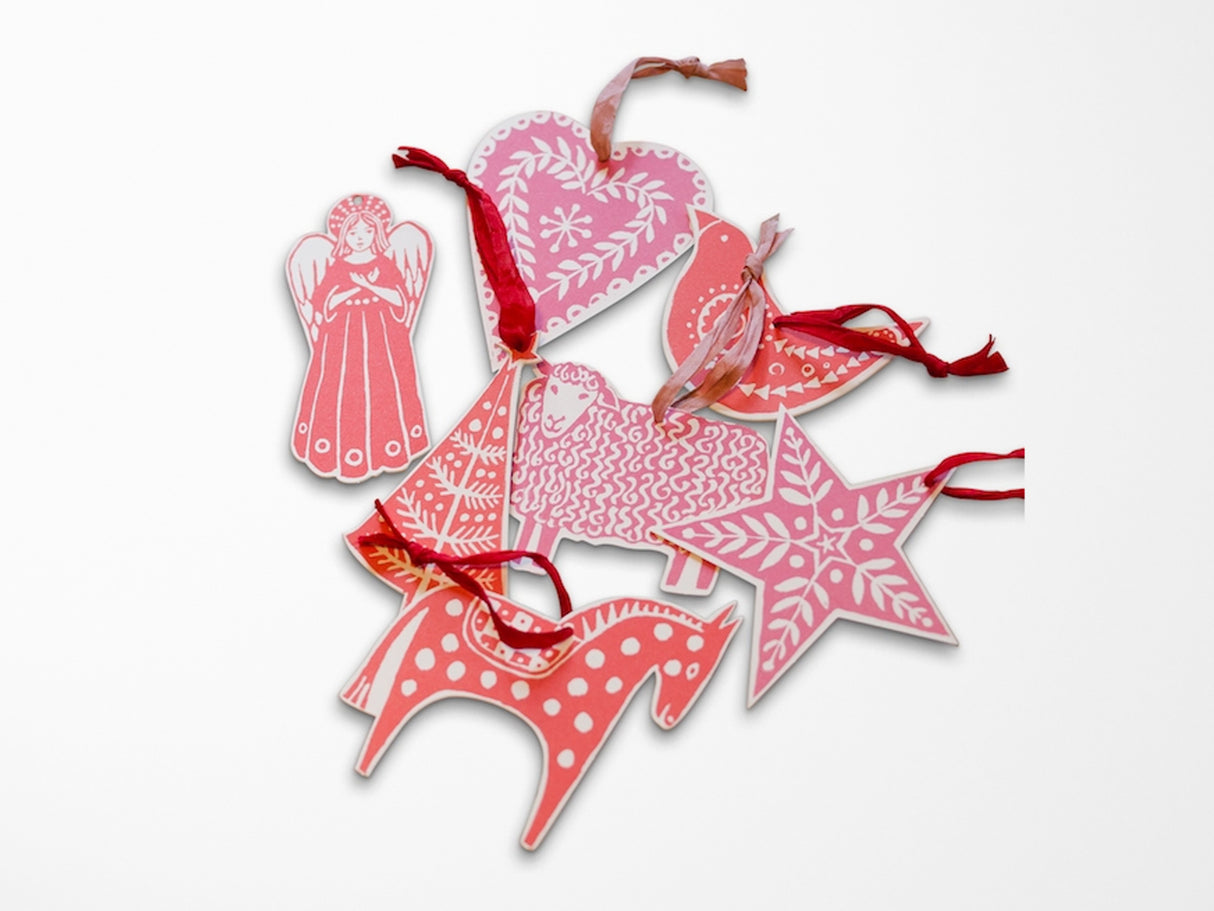 Paper Folk Art Christmas Decorations