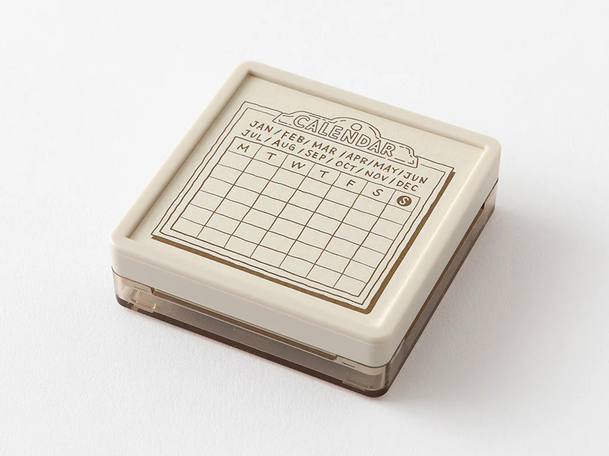 Midori Pre-Inked Stamp - Soft Color Calendar Brown
