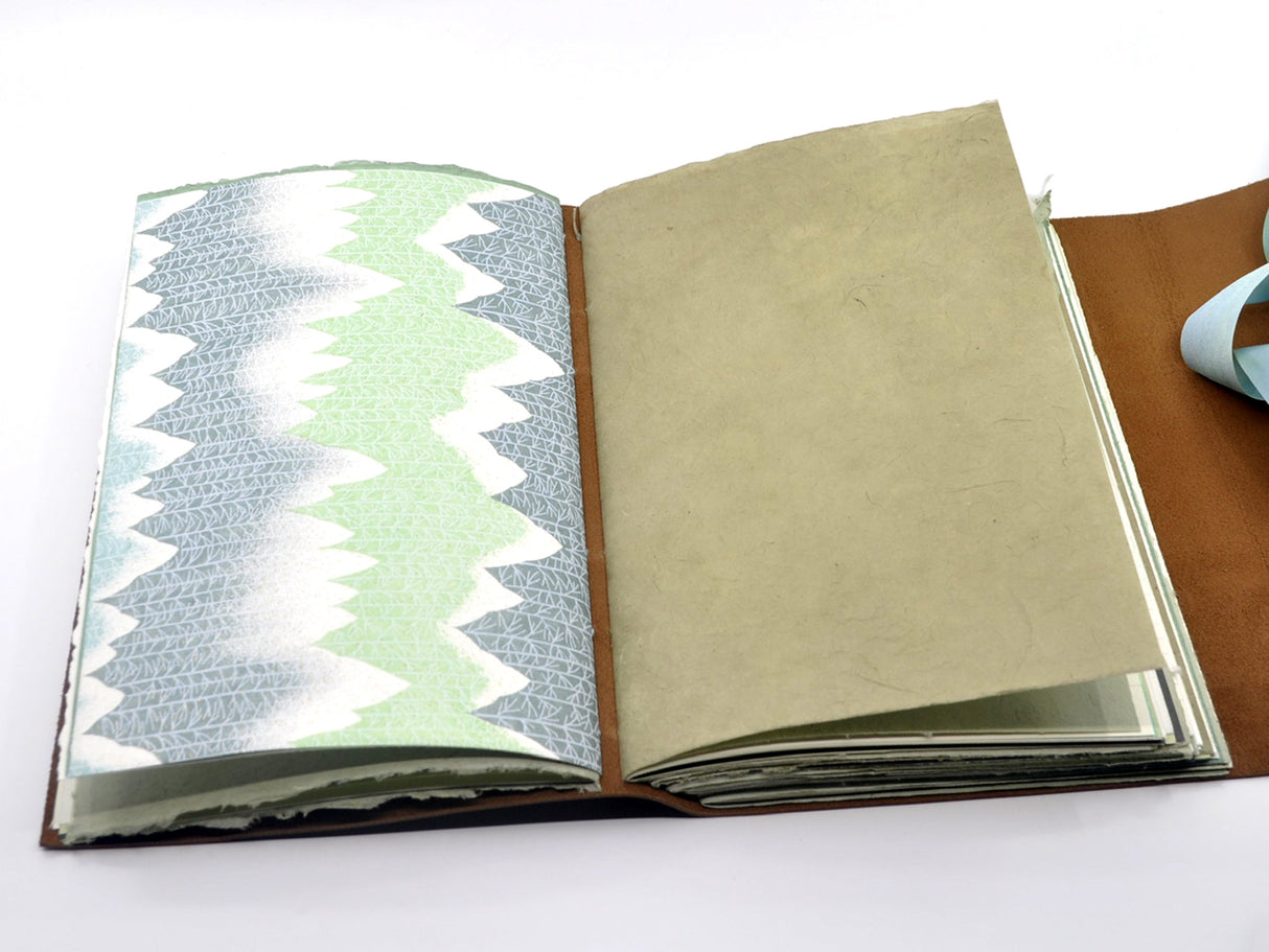 Sea Glass One of a Kind Leather Journal