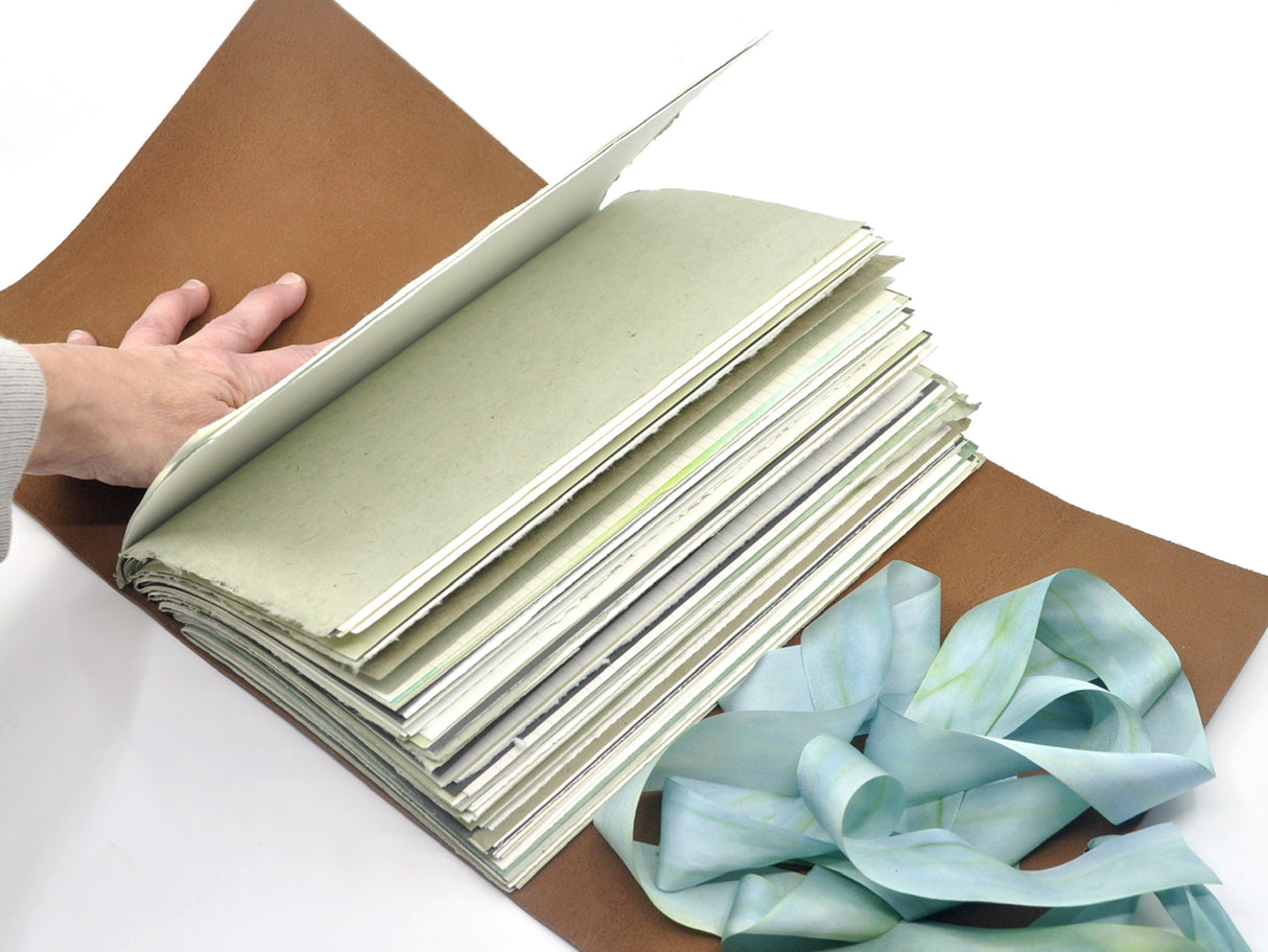 Sea Glass One of a Kind Leather Journal