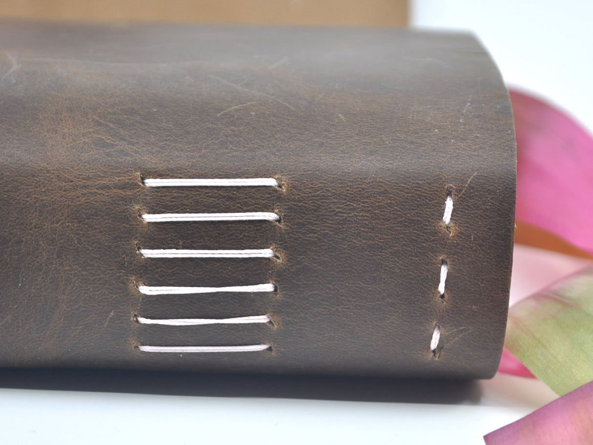 Grandmother's Flower Garden One of a Kind Leather Journal