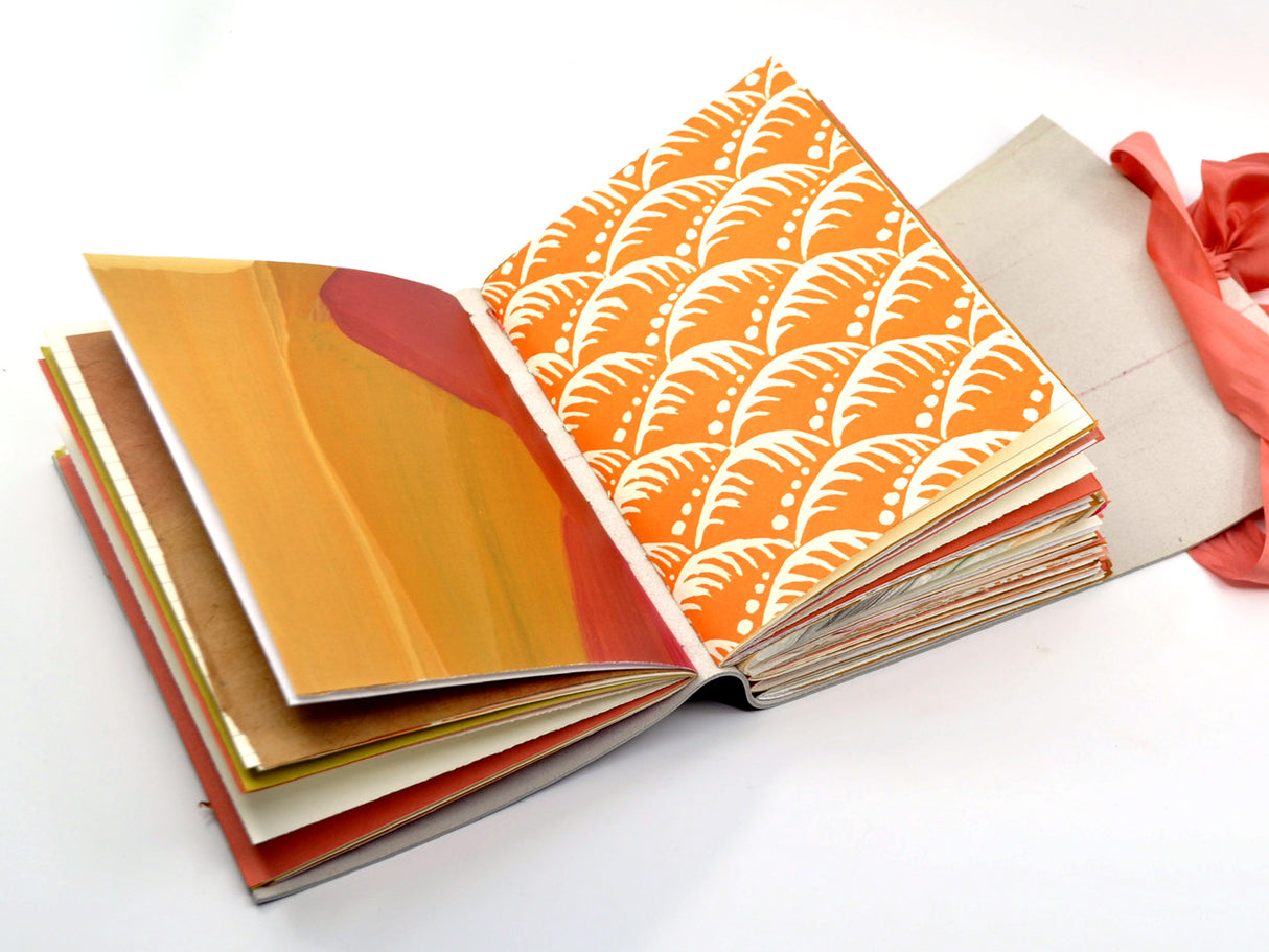 California Poppy One of a Kind Leather Journal