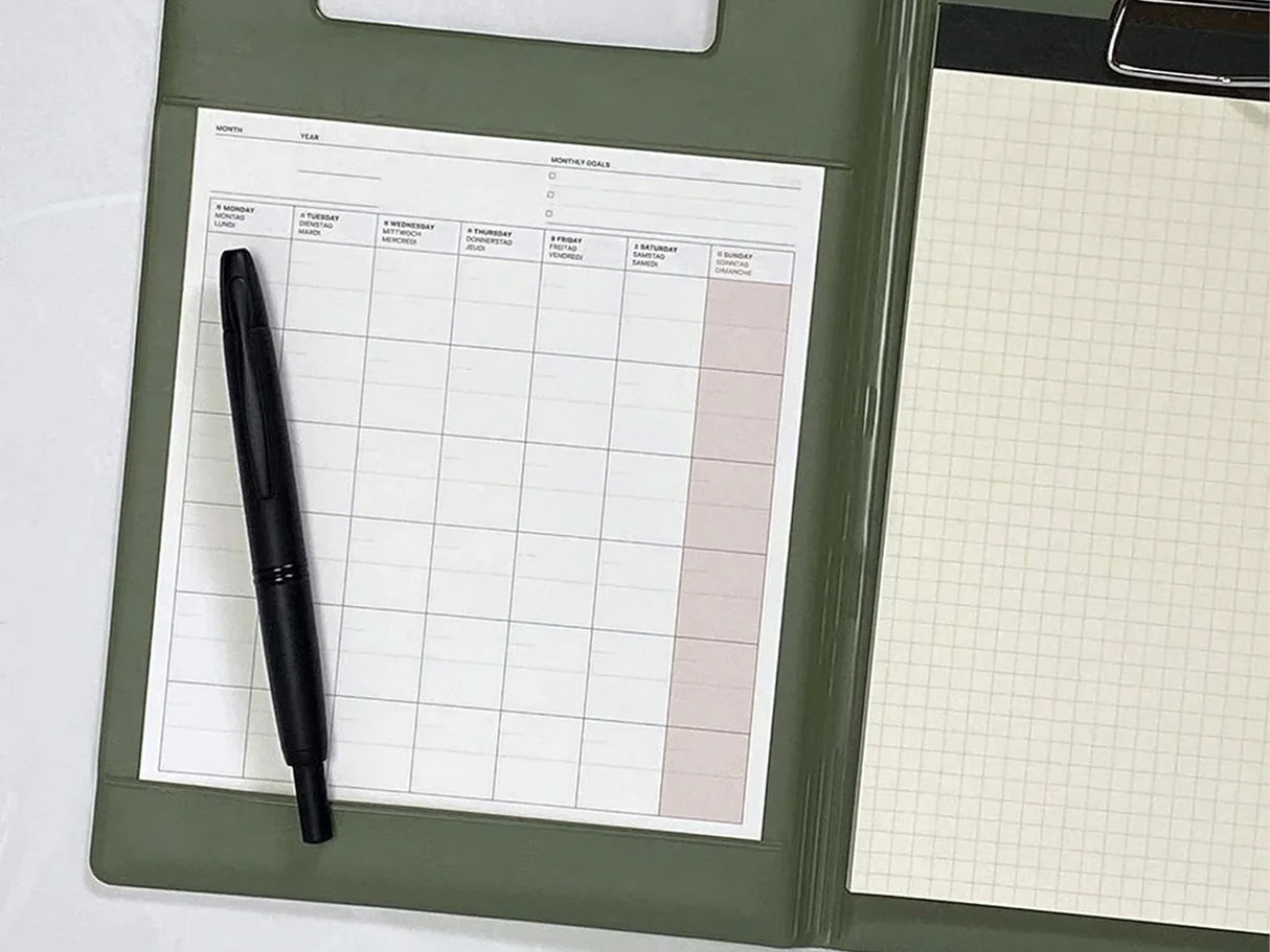 A5 Fieldpad Refill Monthly Undated