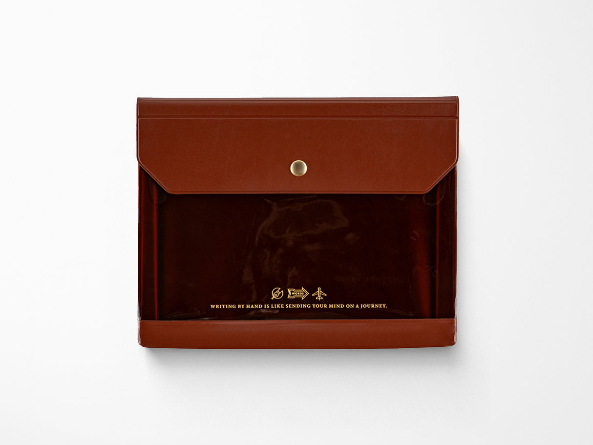 Alettone Document Case for A6 Size - Brown