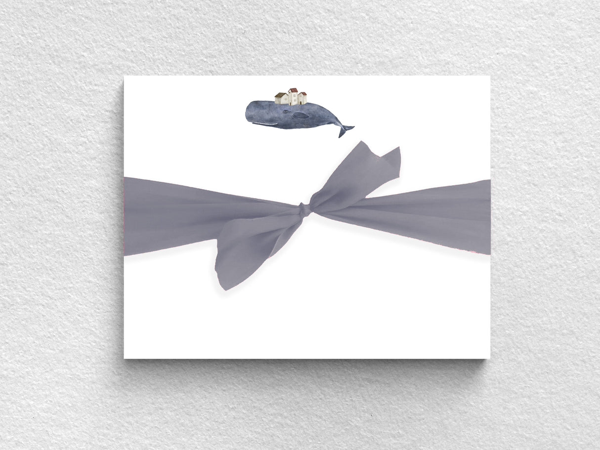 At Home With Whales Flat Notecards Set of 10