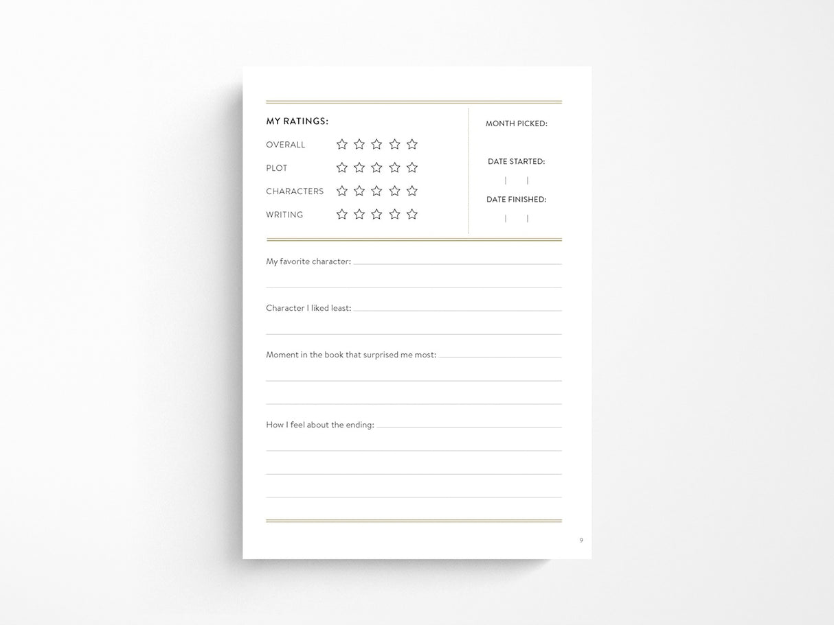 Bibliophile Book Club Journal