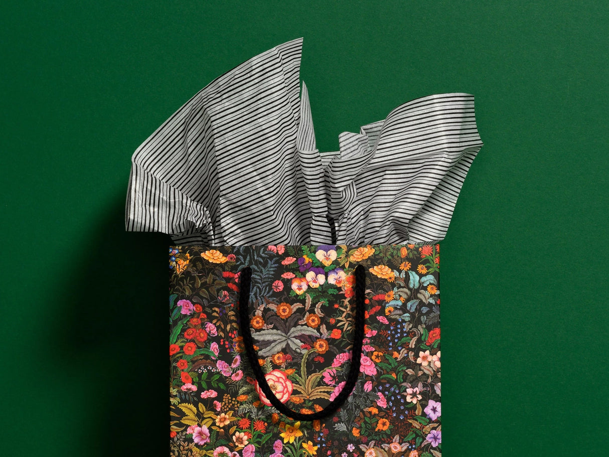 Black Stripe Tissue Paper