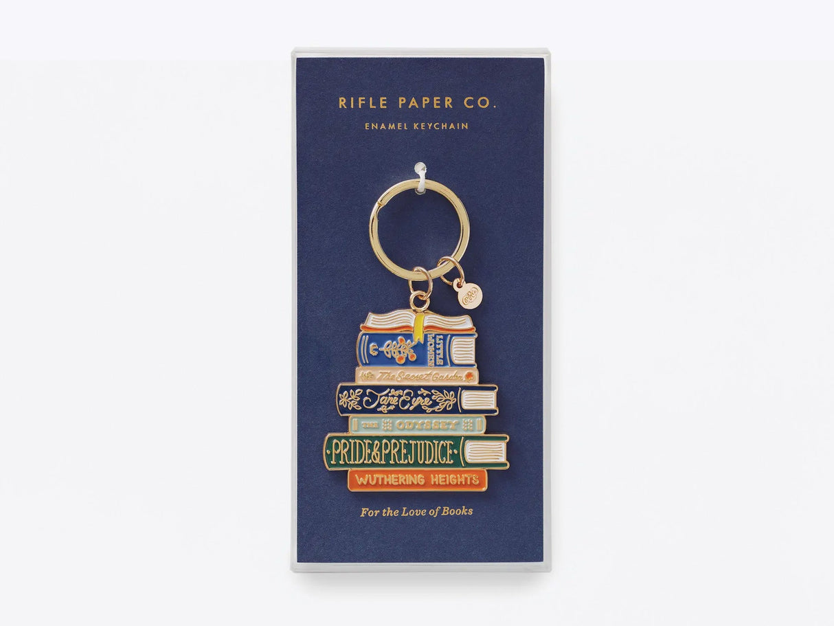 Book Club Enamel Keychain