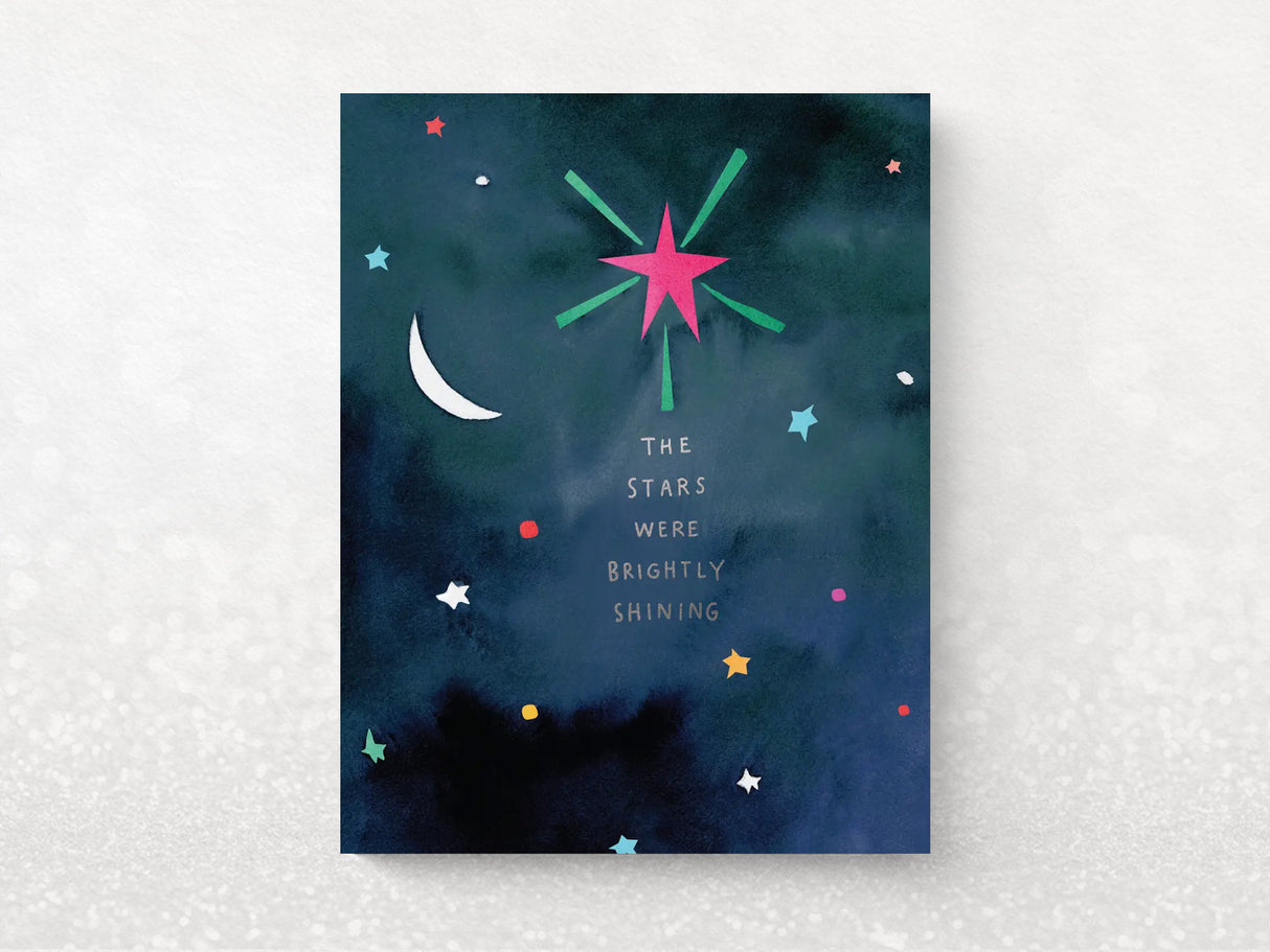 Brightly Shining Stars Holiday Greeting Cards, Box of 6