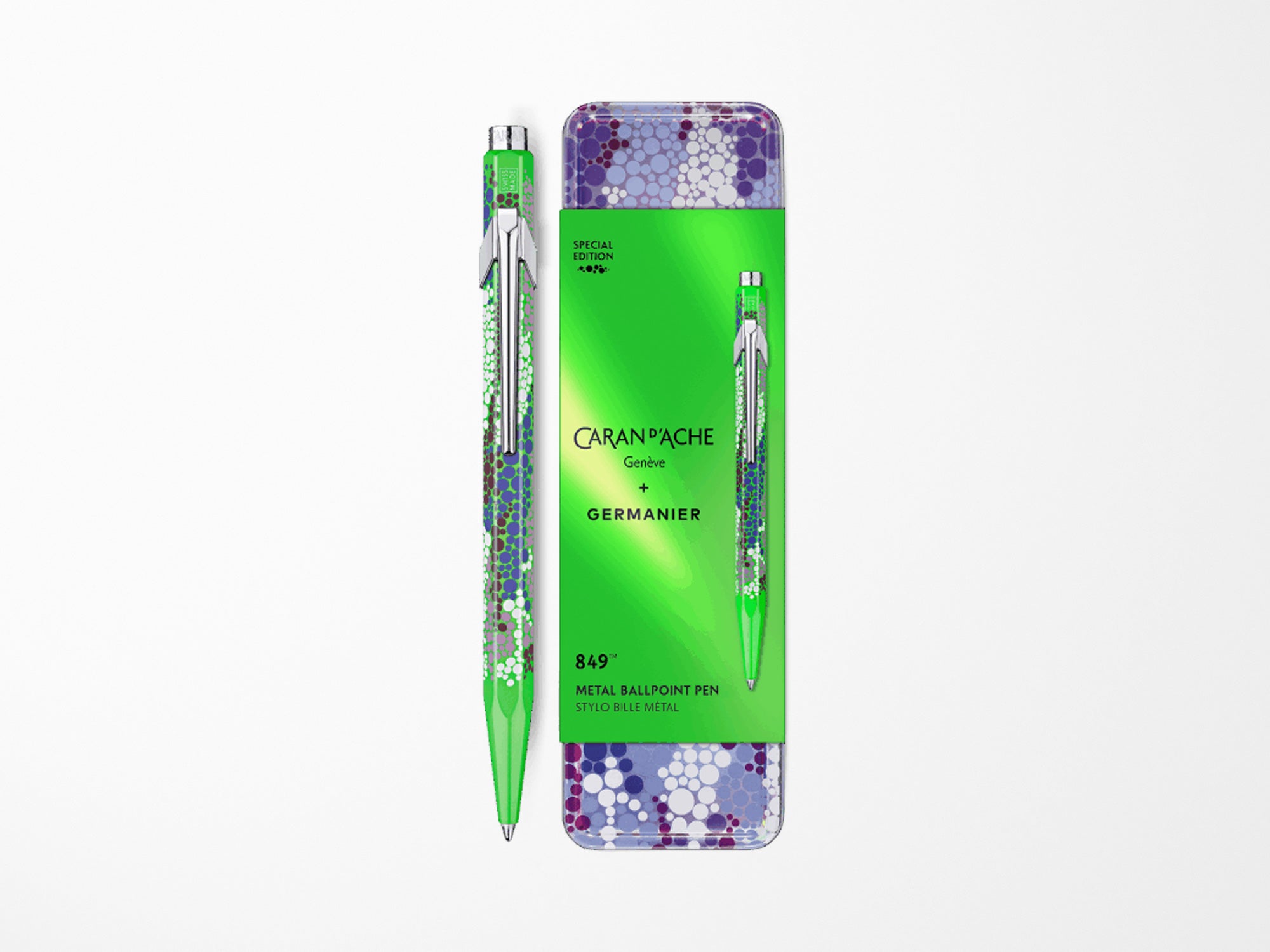 Caran D'Ache 849 Ballpoint Pen Kevin Germanier Neon Green – Jenni