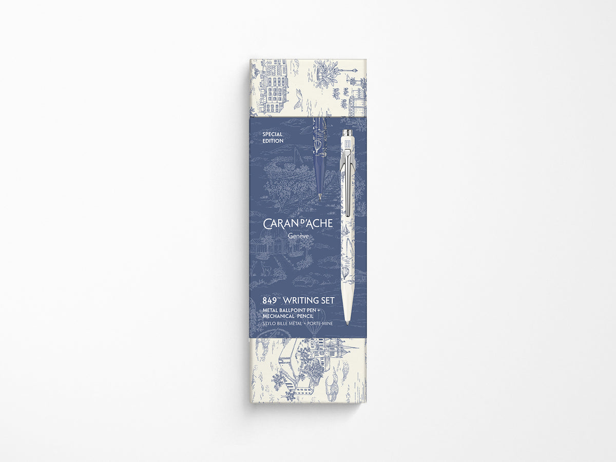 Caran D'Ache 849 Pen and Pencil Set - Toile De Jouy