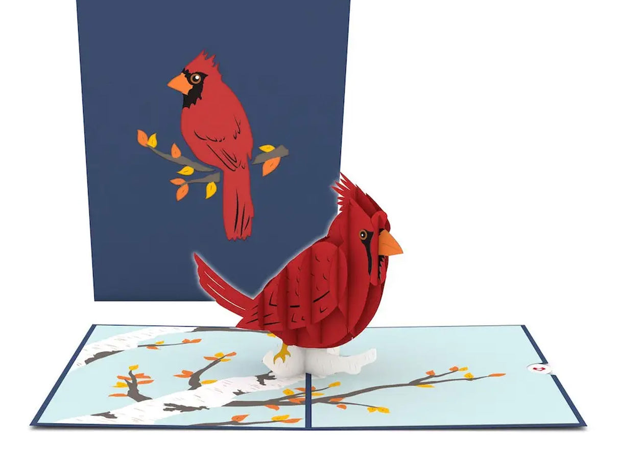 Cardinal in Winter Pop-Up Card