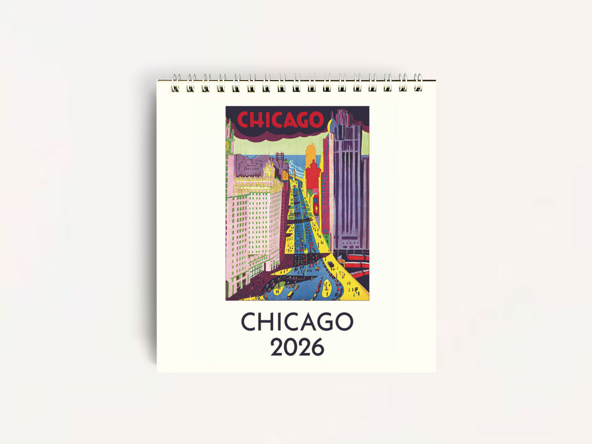 Cavallini 2026 DESK Calendar - Chicago