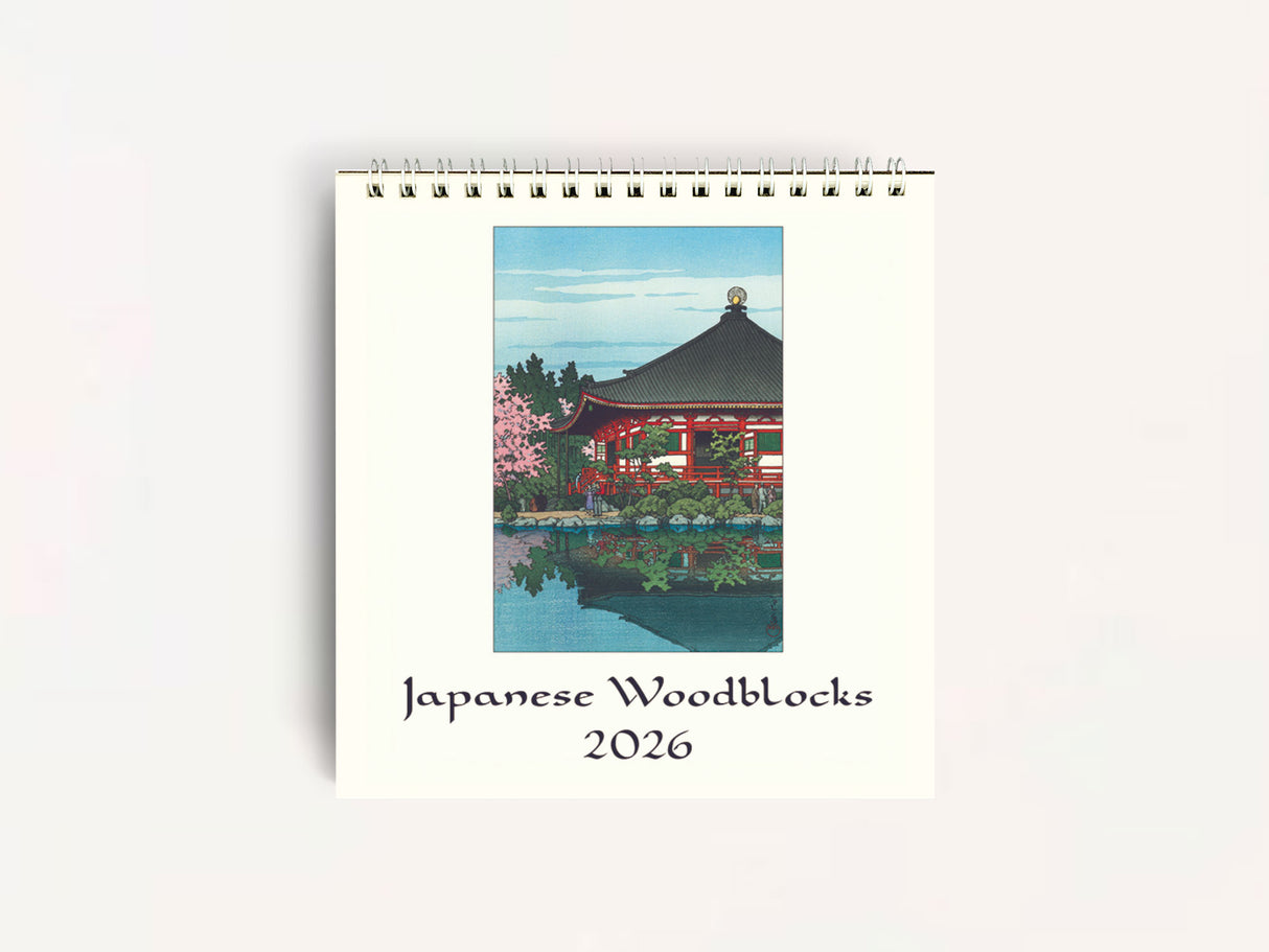 Cavallini 2026 DESK Calendar - Japanese Woodblocks