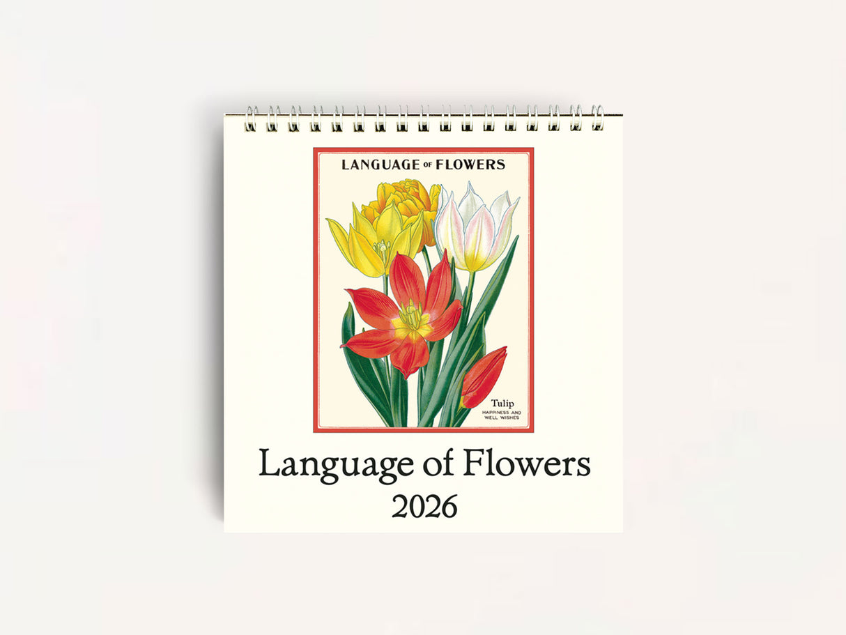 Cavallini 2026 DESK Calendar - Language of Flowers