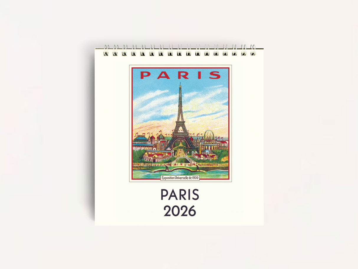 Cavallini 2026 DESK Calendar - Paris