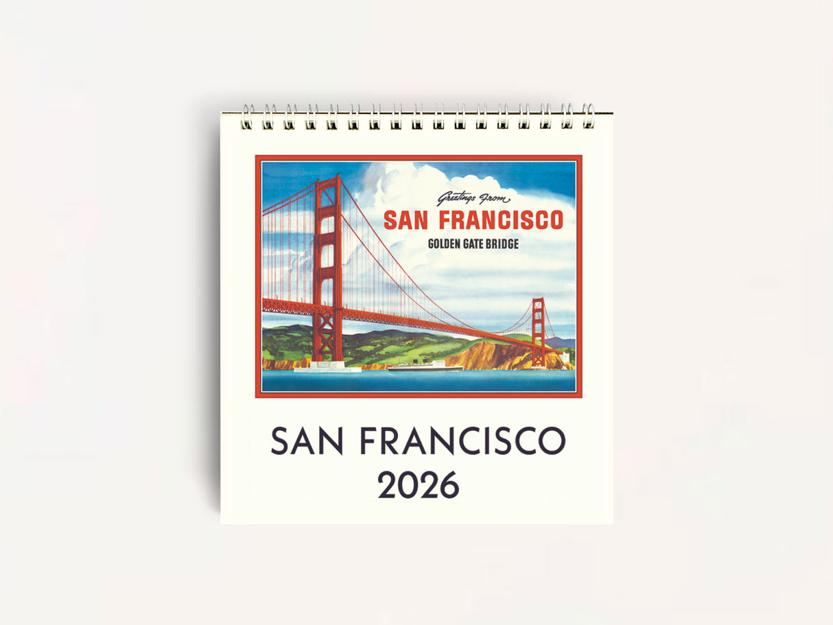 Cavallini 2026 DESK Calendar - San Francisco