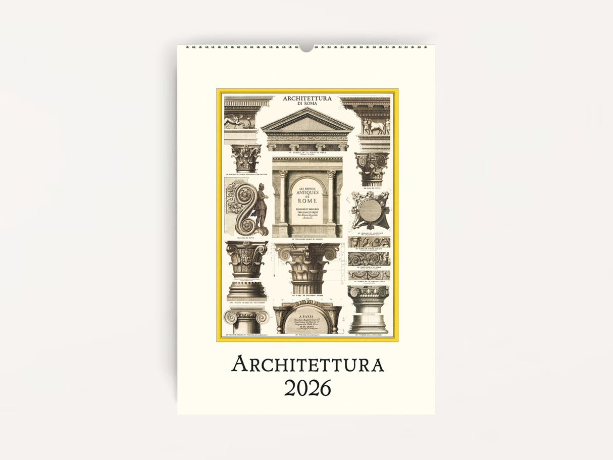 Cavallini 2026 WALL Calendar - Architecttura