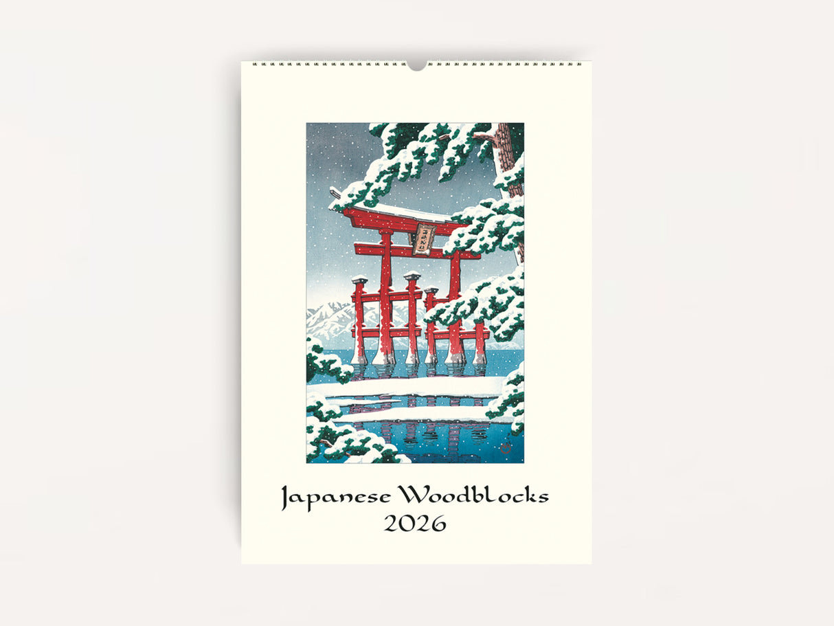 Cavallini 2026 WALL Calendar - Japanese Woodblocks