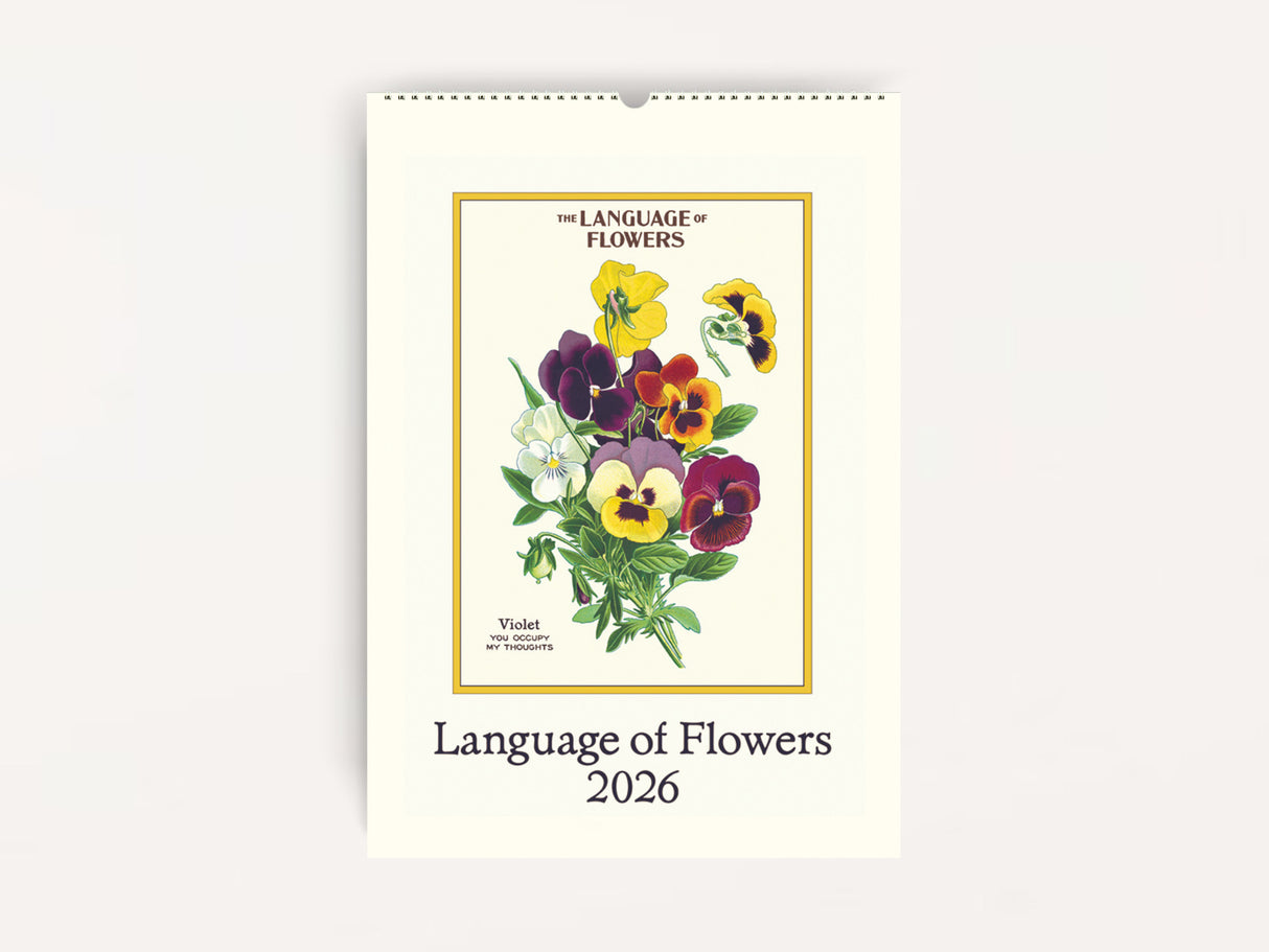 Cavallini 2026 WALL Calendar - Language of Flowers