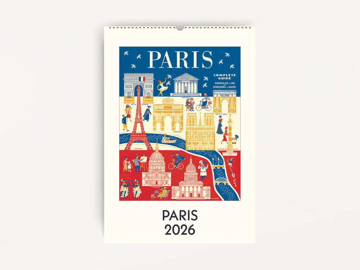 Cavallini 2026 WALL Calendar - Paris