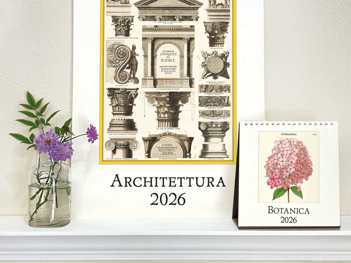 Cavallini 2026 WALL Calendar - Vintage Travel