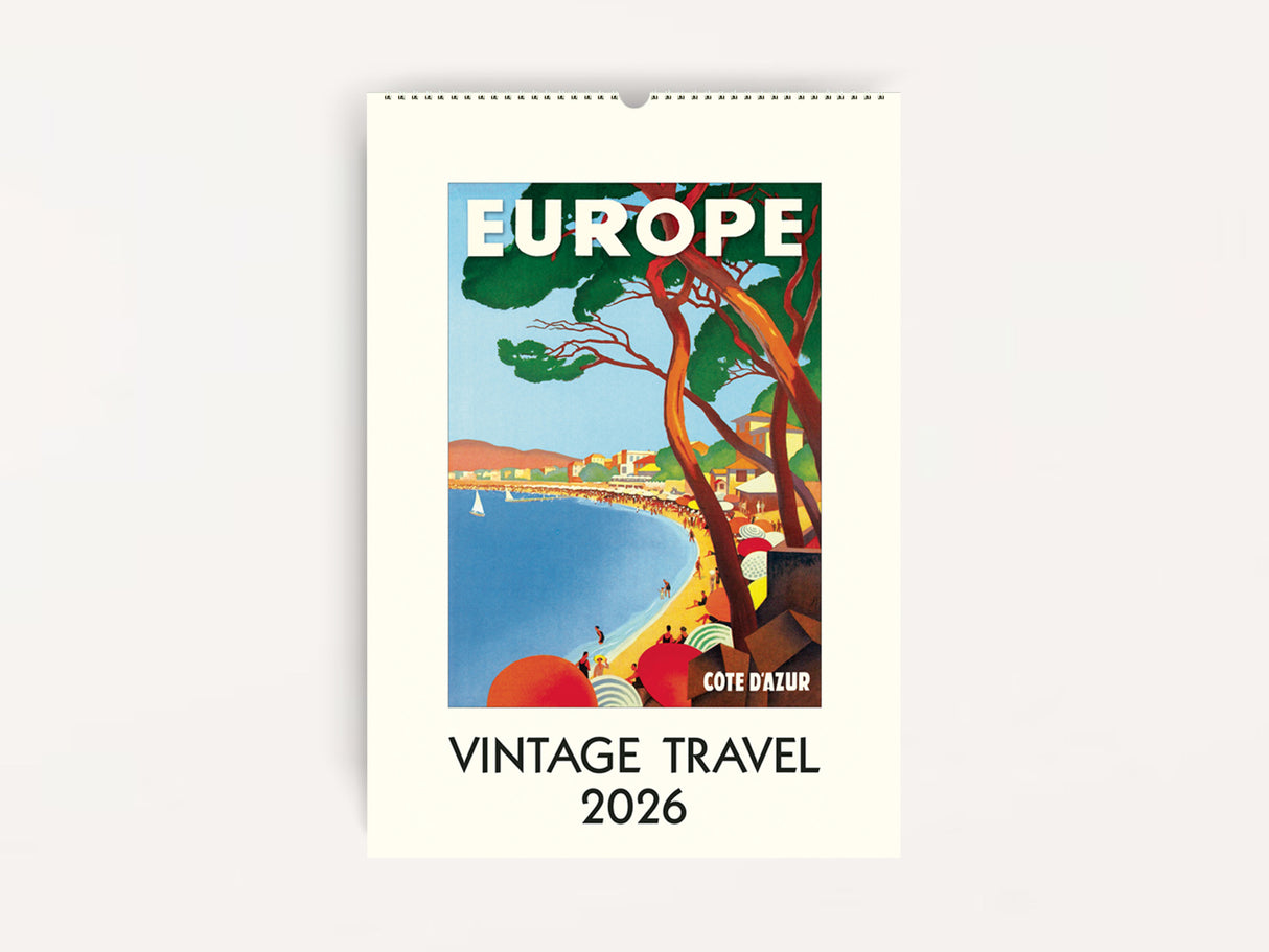 Cavallini 2026 WALL Calendar - Vintage Travel