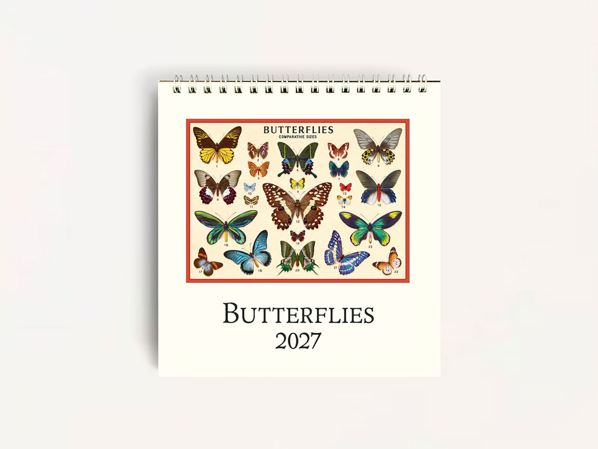 Cavallini 2027 DESK Calendar - Butterflies