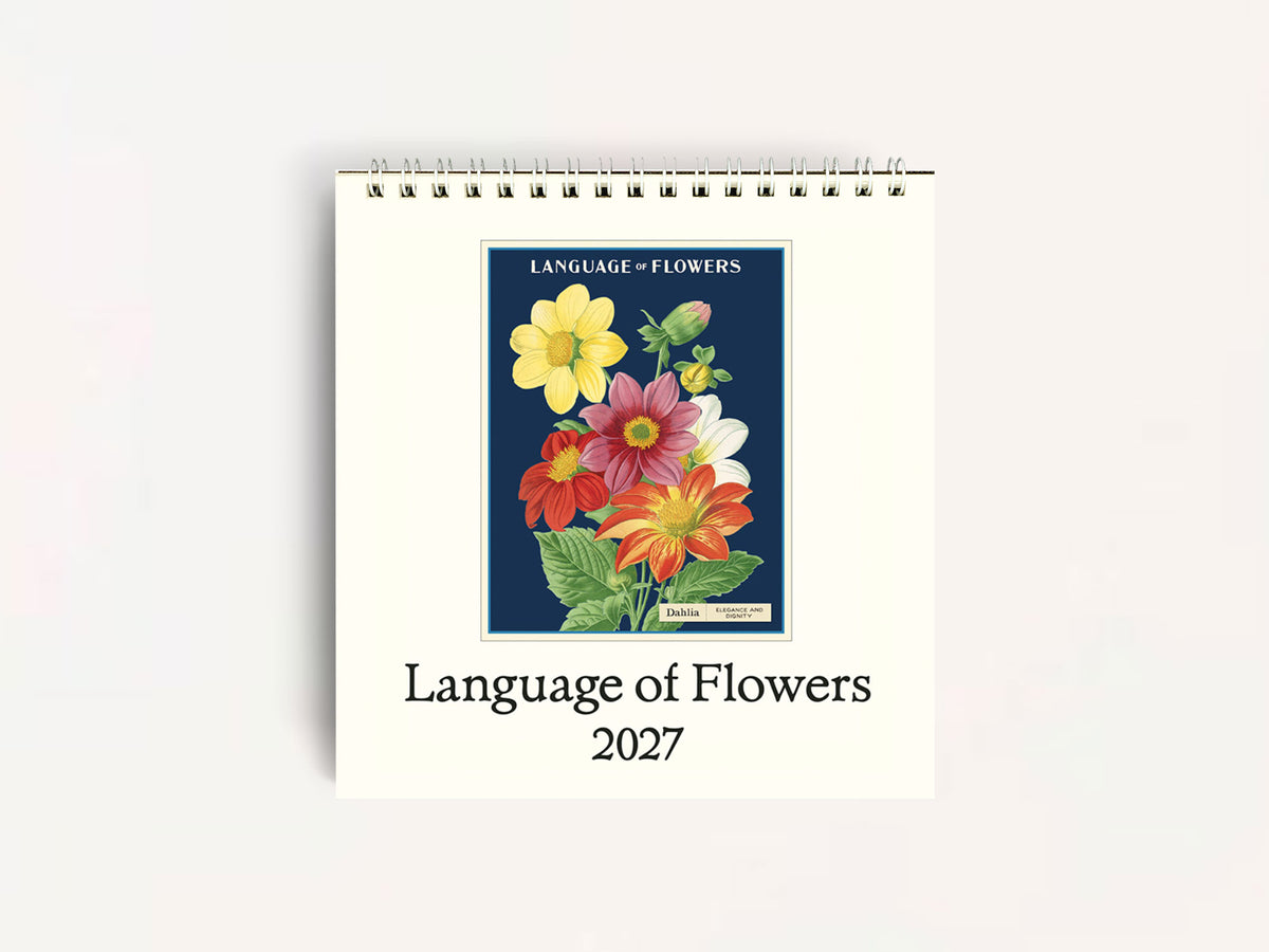 Cavallini 2027 DESK Calendar - Language of Flowers