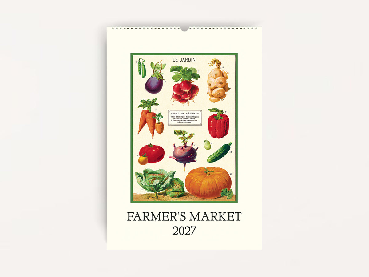 Cavallini 2027 WALL Calendar - Farmer's Market