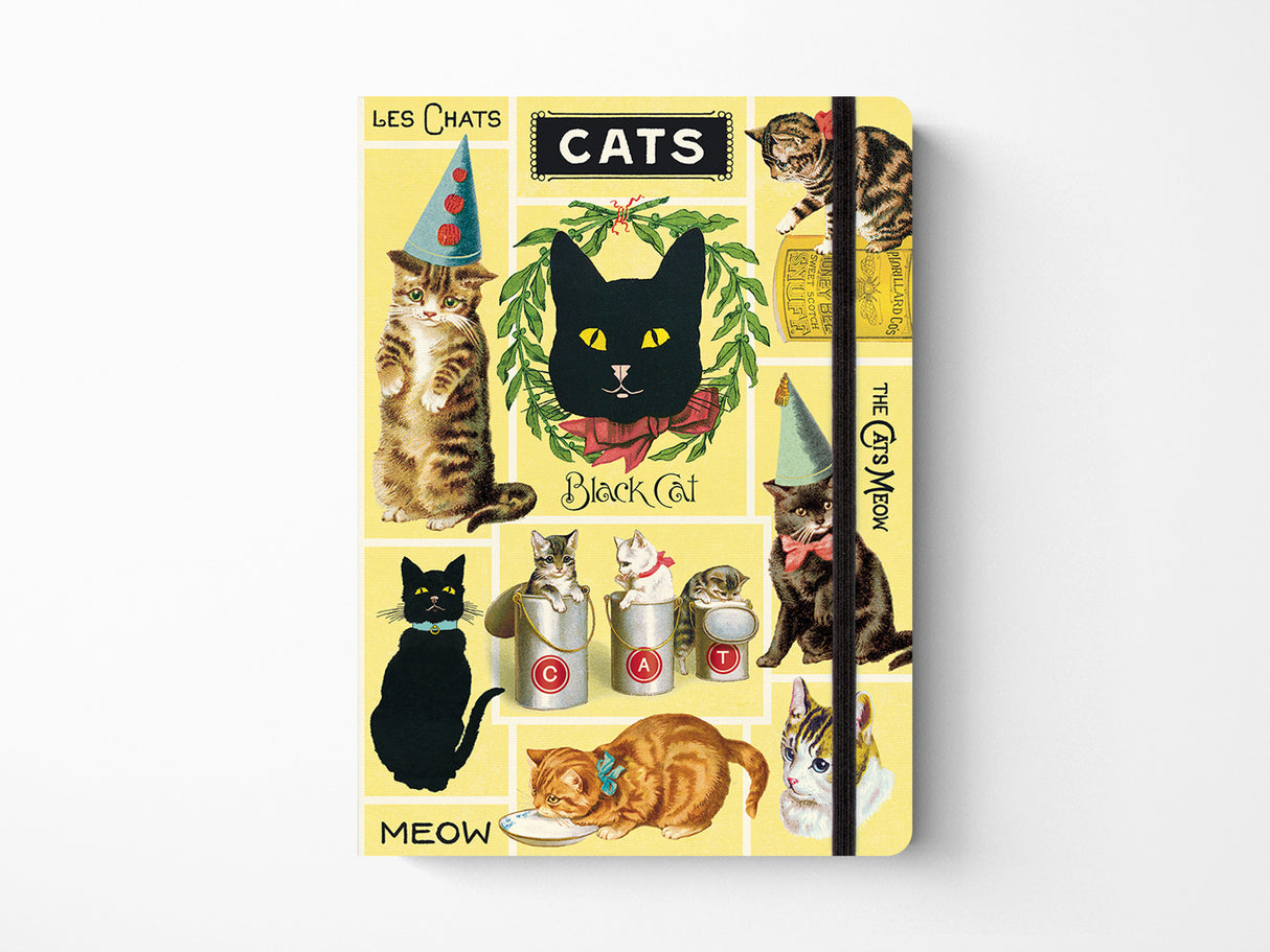 Cavallini Large Vintage Notebook - Cats