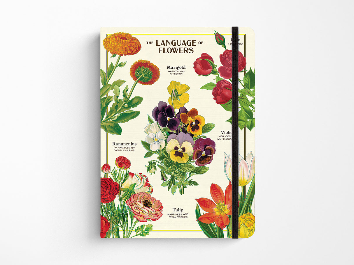 Cavallini Large Vintage Notebook - Language of Flowers