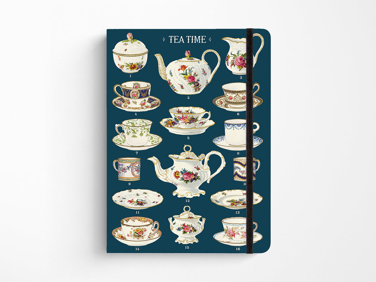 Cavallini Large Vintage Notebook - Tea Time