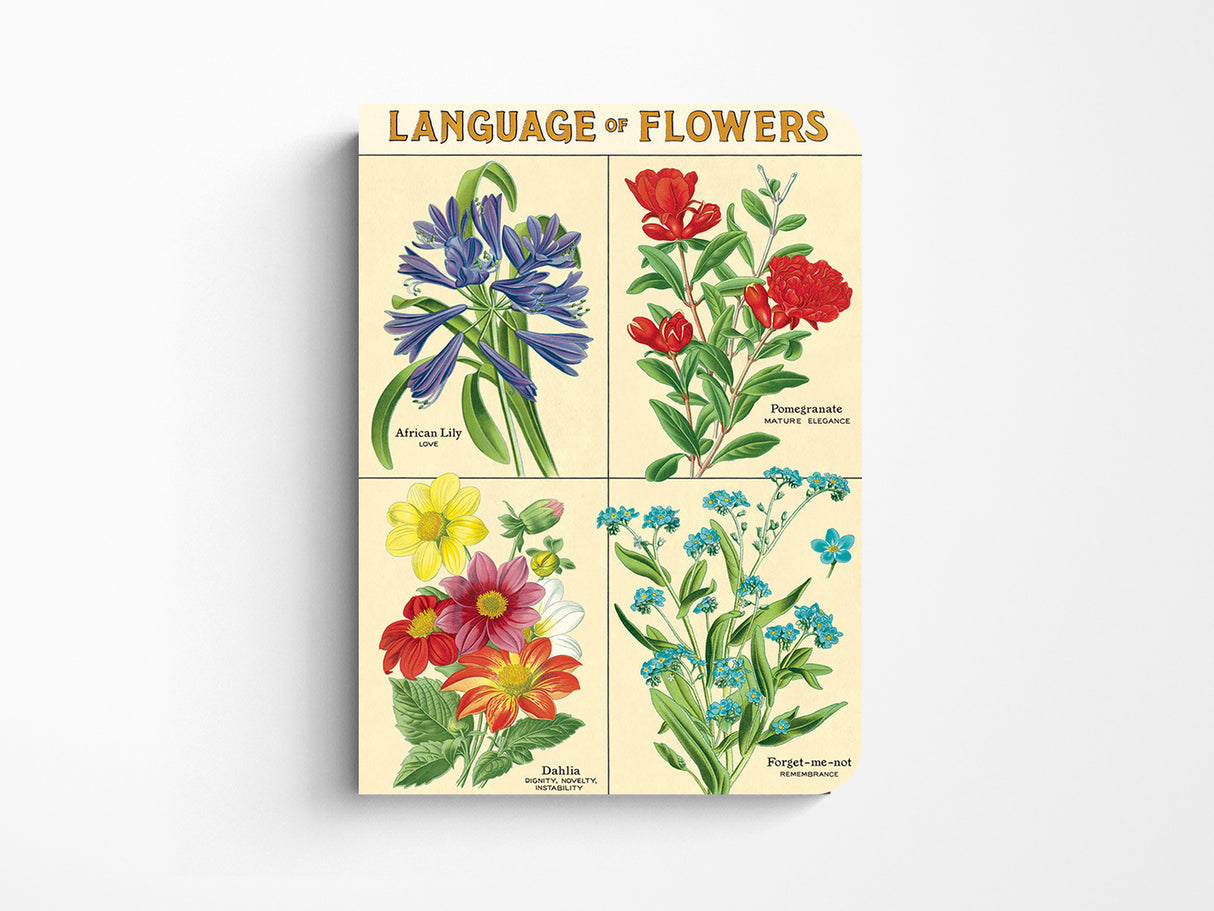 Cavallini Mini Vintage Notebooks Set of 3 - Language of Flowers