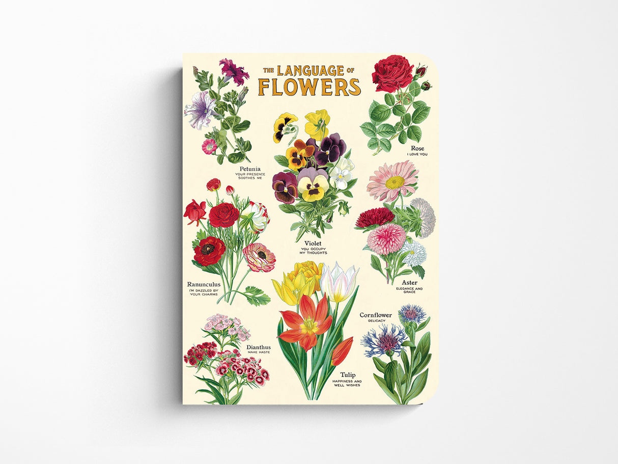 Cavallini Mini Vintage Notebooks Set of 3 - Language of Flowers