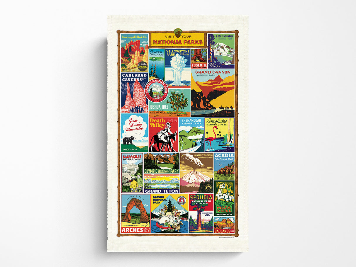 Cavallini Vintage Tea Towel - National Parks