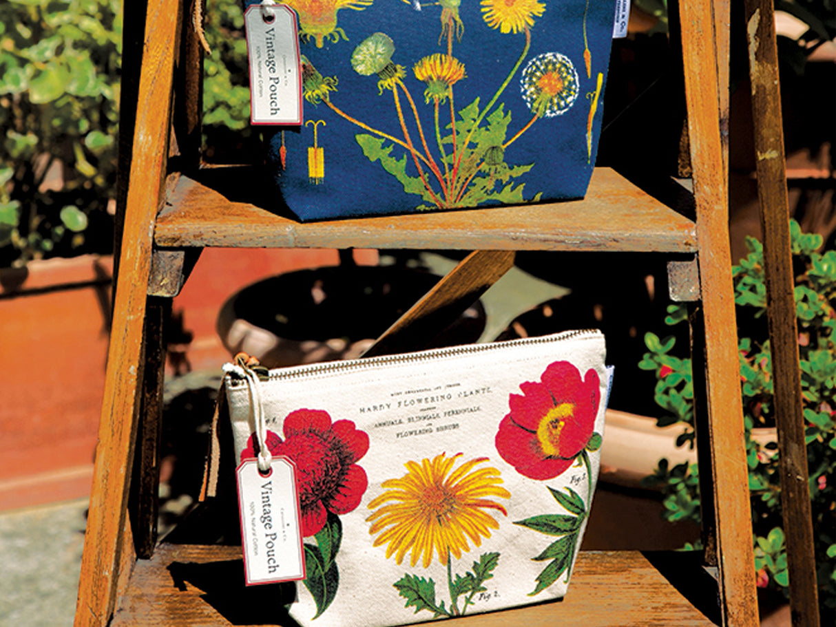 Cavallini Vintage Zipper Pouch - Dandelion
