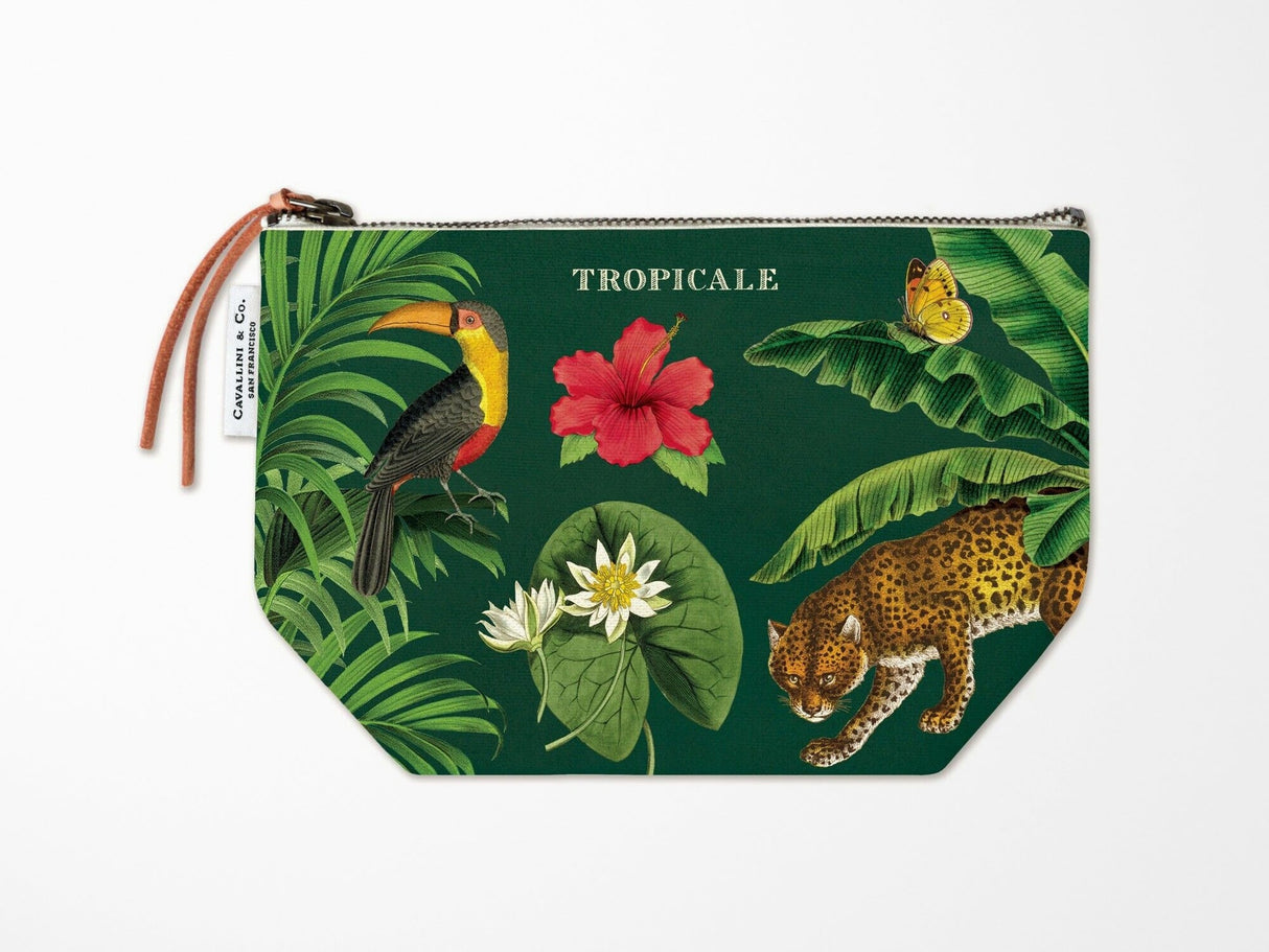 Cavallini Vintage Zipper Pouch - Tropicale