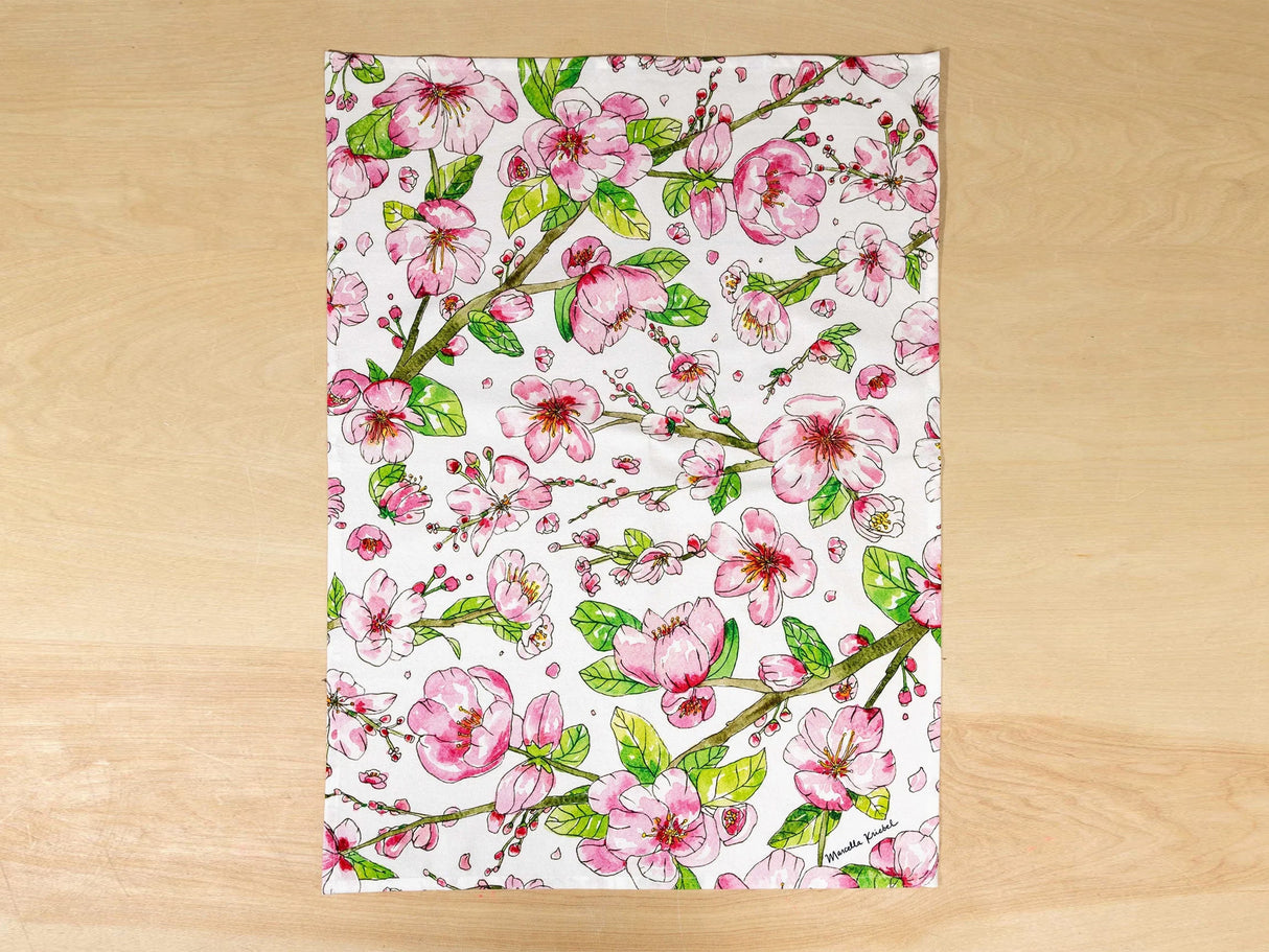 Cherry Blossom Tea Towel