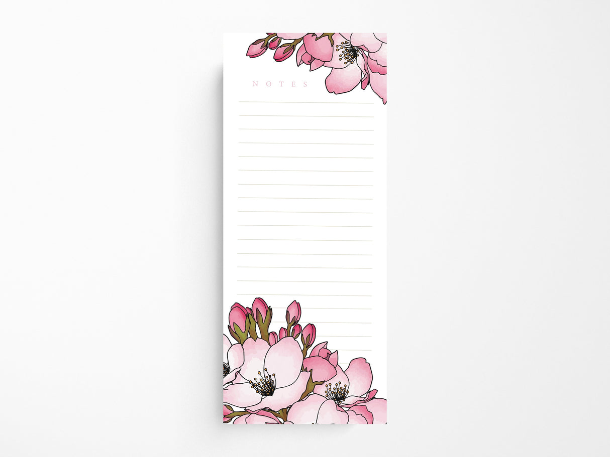 Cherry Blossoms Tall Notepad
