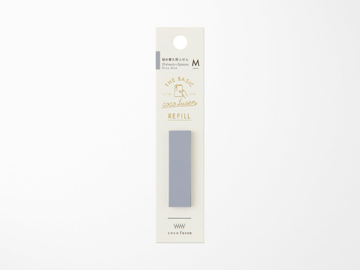 Coco Fusen Basic Refill Sticky Notes Grey Blue M