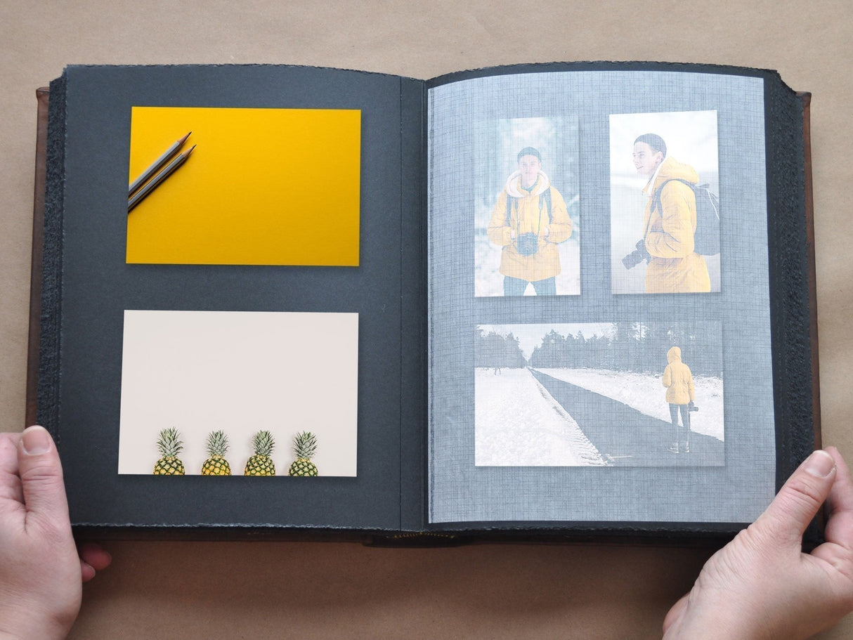 Collezione 14 x 14 Italian Handmade Distressed Leather Photo Album