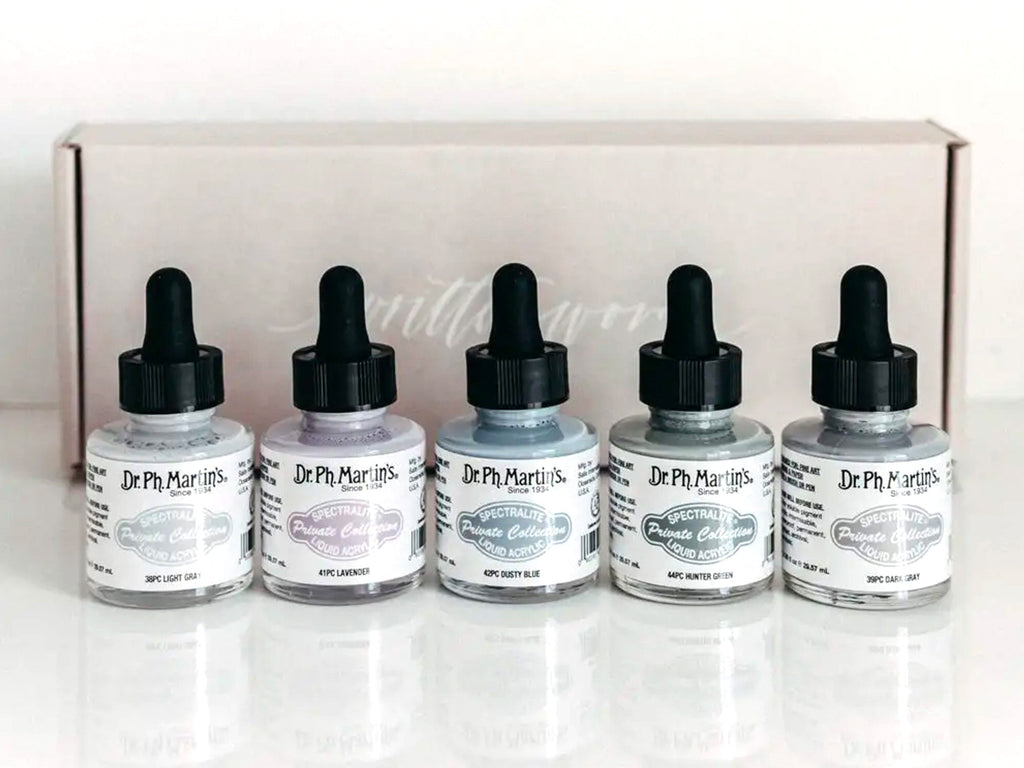 Cool Tone Calligraphy Ink Set of 5