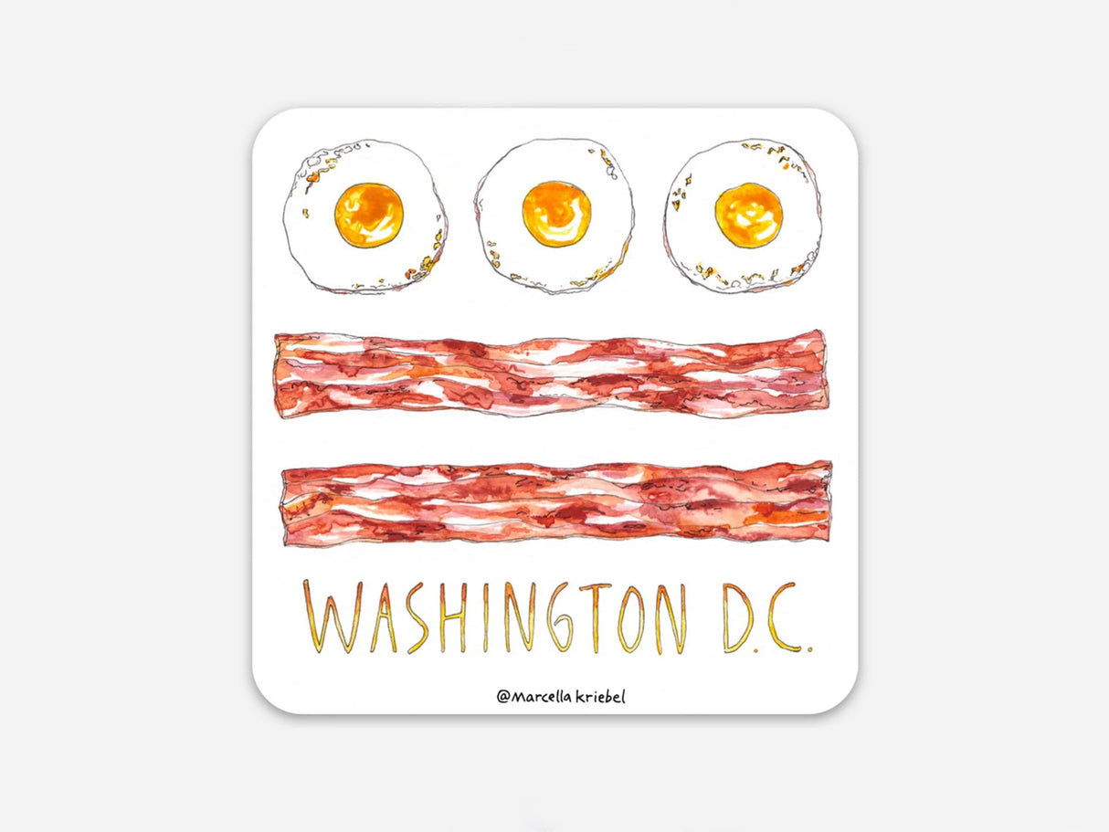 DC Breakfast Flag Sticker
