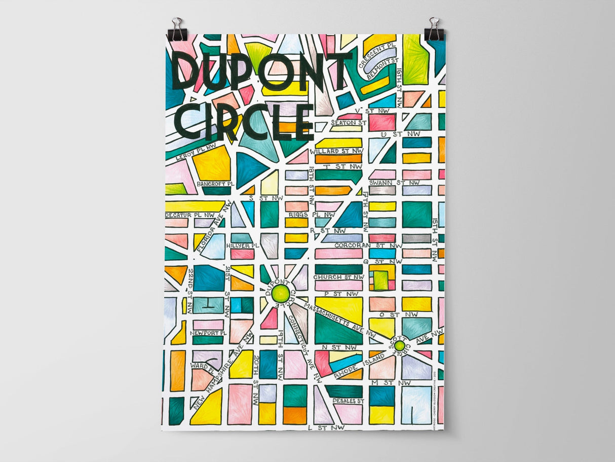 Dupont Circle Art Map Poster